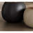 Round Creamy Coffee Table with Walnut Veneer