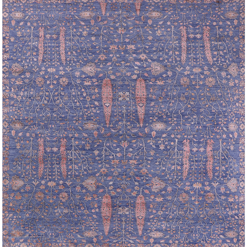 Floral Indoor Rug, Square 6'