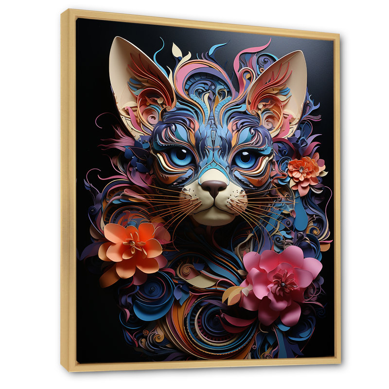 " Cat Sphynx Soul Portrait I ", Natural Floater Framed, 32" H x 24" W x 1" D