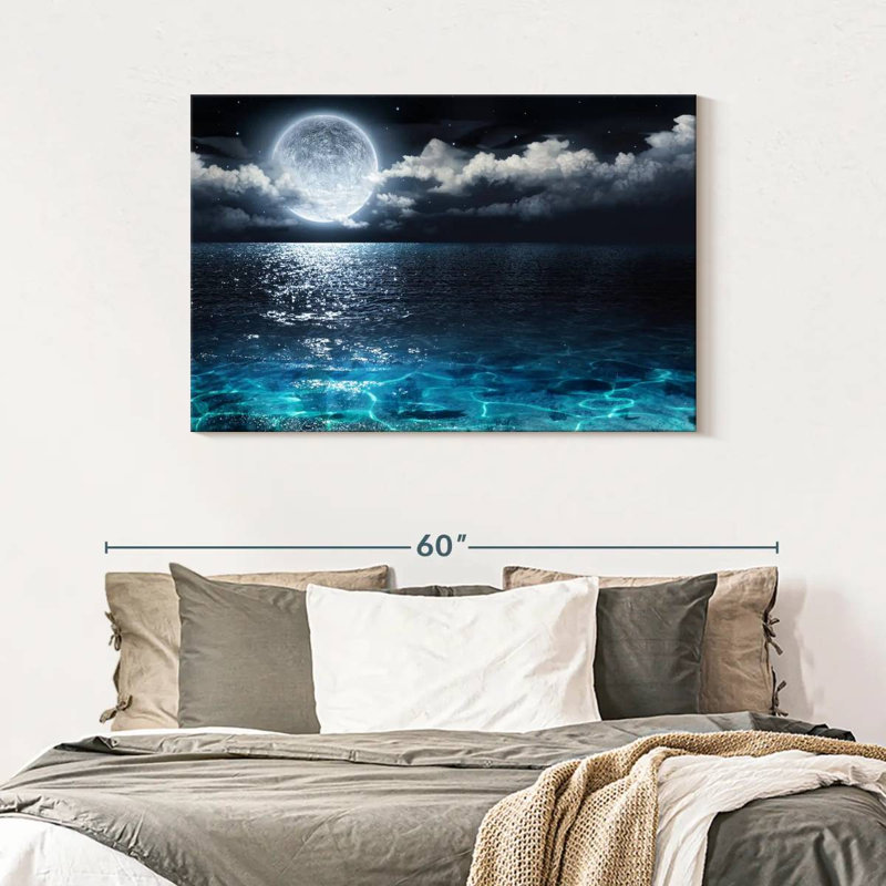 " Romantic Full Moon ", 30" H x 45" W x 1.25" D
