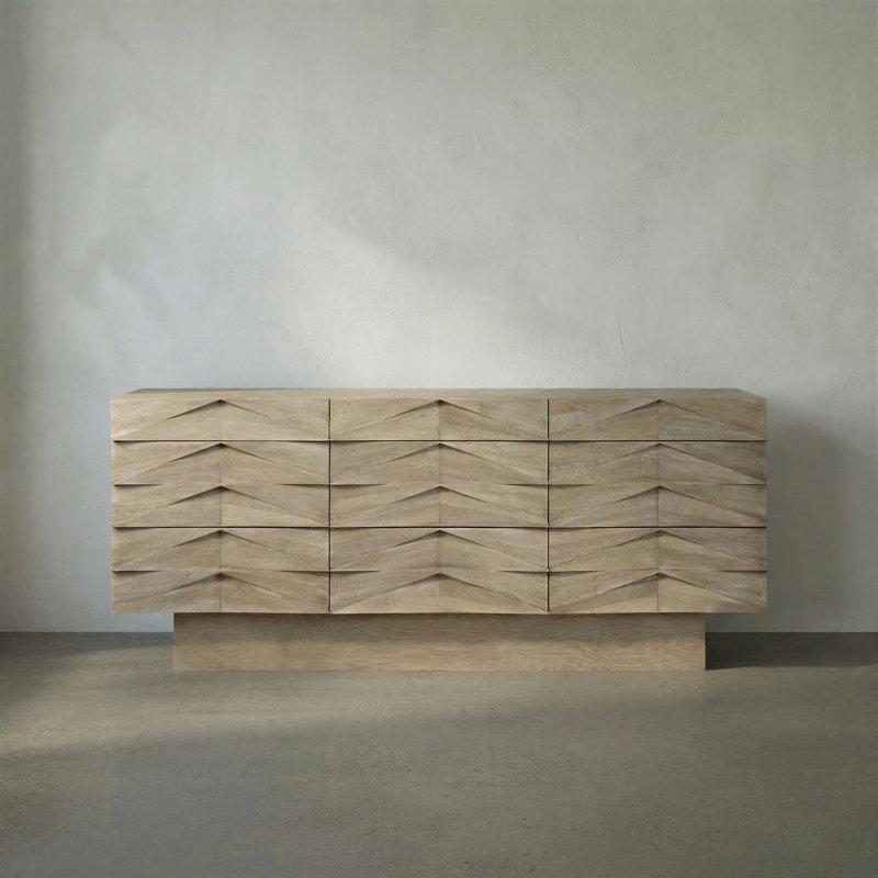 Drake 75'' Solid Wood Sideboard, Washed Walnut