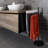 Freestanding 3-Arm Towel Rack in Black Steel