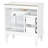 30" Freestanding Bathroom Vanity With Ceramic Sink, Solid Rubberwood Frame, Storage Cabinet With Flip Drawer & Storage Rack-160326336