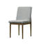 De 2 chaises de salle à manger de style Mid-Century, assise en tissu gris, structure moderne en bois massif de ton naturel 2 pièces, ton, assise