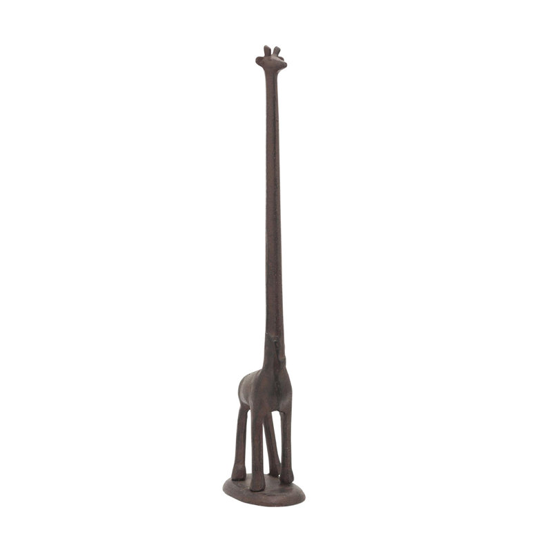 Iron Paper Towel Holder, Antique Brown