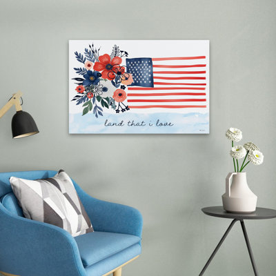 Art floral drapeau américain