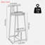 Ensemble de 3 tabourets de bar avec dossier, repose-pieds et structure en métal