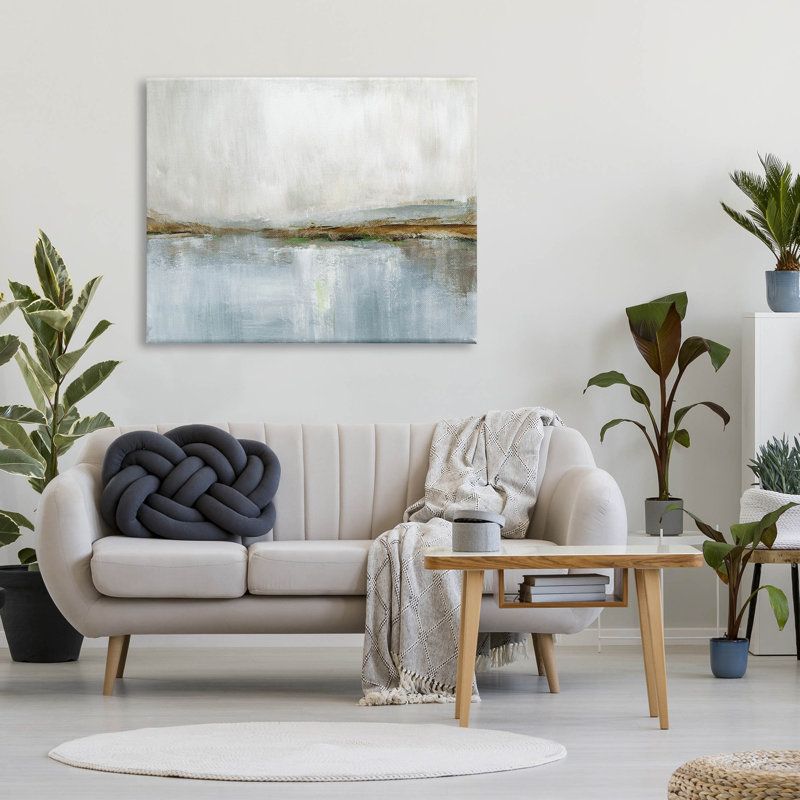 Cloudy Abstract Landscape Scene Canvas Wall Art by Nan, 48" W x 36" H