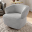 Fauteuil demi-tonneau, fauteuil de lecture rembourré, fauteuil d'appoint avec base à 360 degrés