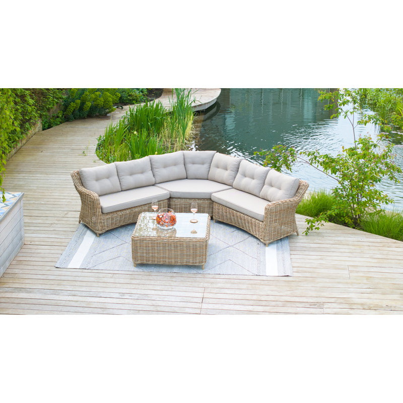 Gerianne Wicker 5 - Person Seating Group with Cushions