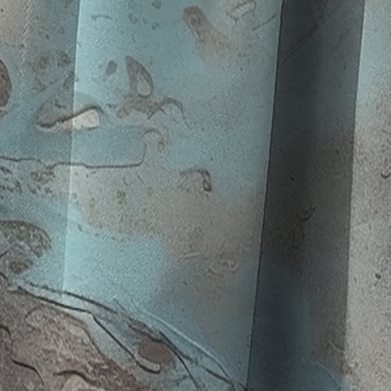 Beige bleu marbré Artistry II - rideau abstrait - rideau occultant géométrique - 1 panneaux, L 52 po x L 84 po