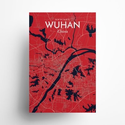 Carte de la ville de Whan, impression