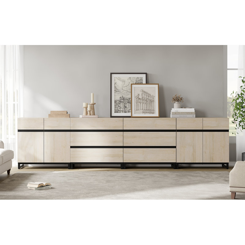 Dresser For Bedroom, Closet Organizers And Storage With Adjustable Shelves And 6 Drawers, Chest Of Drawers With Metal Base, Wooden Modern Dresser For Living Room, Hallway, Entryway
