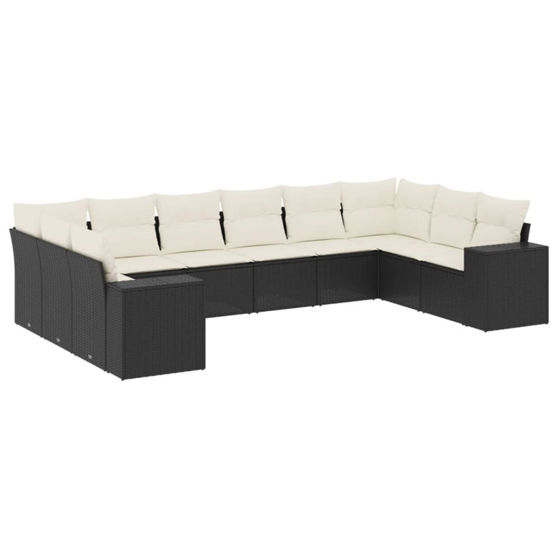 Grand canapé modulaire en rotin PE Vidaxl