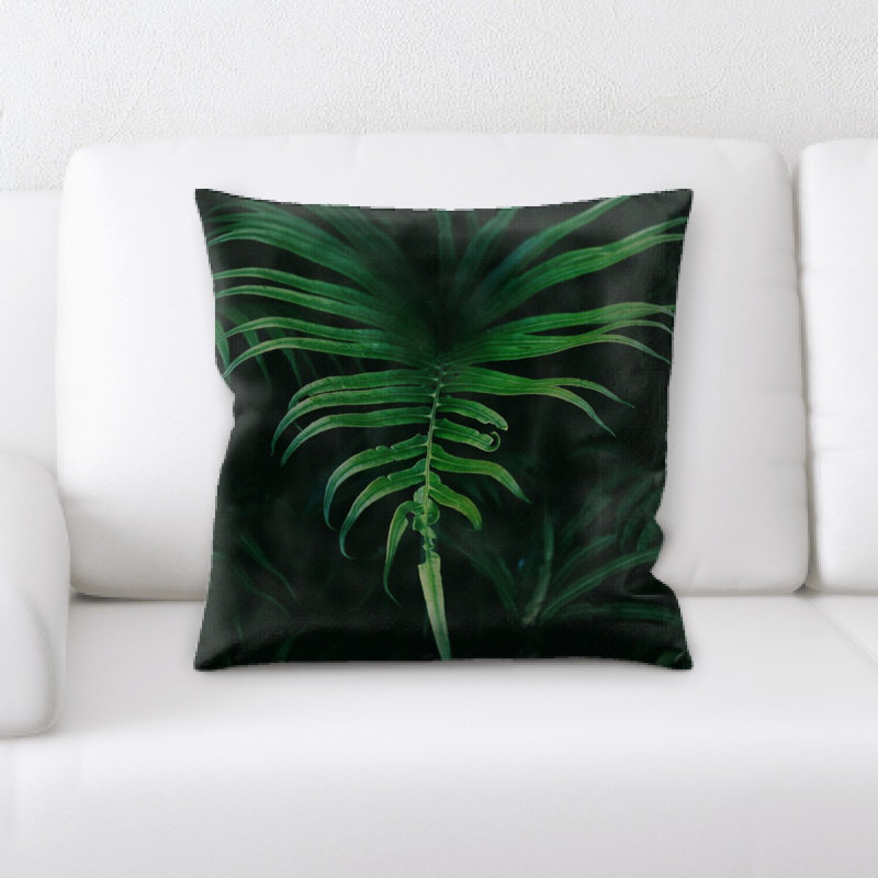 Floral Microsuede Throw Pillow