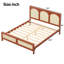 Grand lit plateforme avec tête et pied de lit en rotin-368262647-368262633