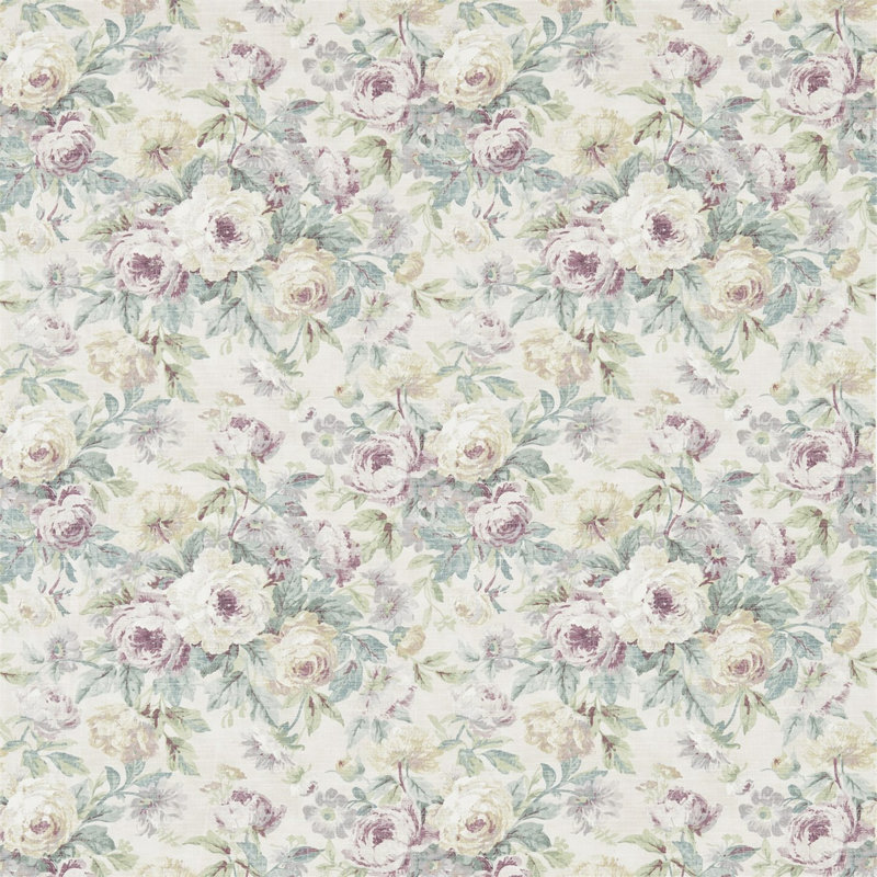 Amelia Rose Fabric, Vanilla/Taupe