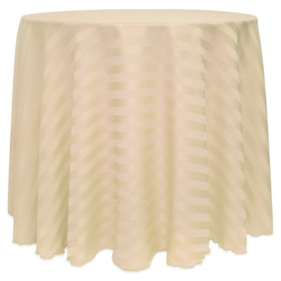 Ultimate Textile Satin Stripe Round Tablecloth
