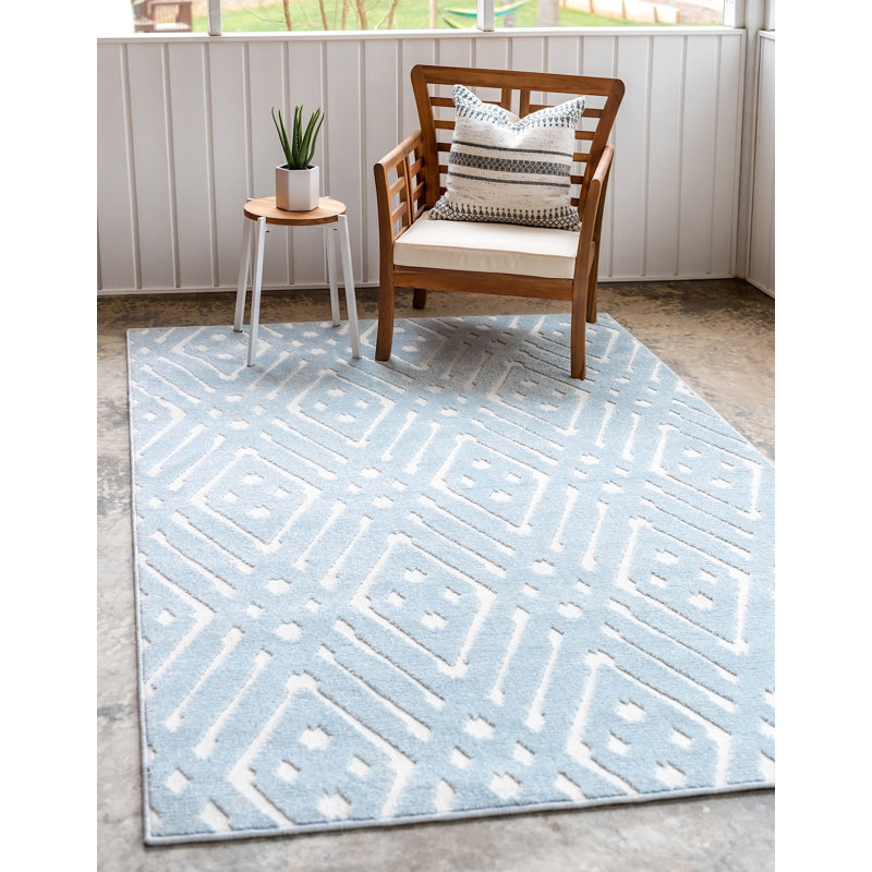 Outdoor Claudia Area Rug Calm Dimond Color, Rectangle 8' x 10'