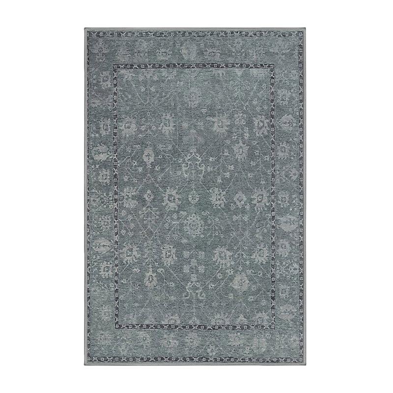 Tapis 100% moderne de style Mid-Century 261 lavable à la machine, Rectangle 4 pi x 6 pi