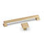 Brushed Brass Square D-Bar Handle and Coordinating Square Knob-126282156