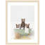 «Three Bear Cubs in Cottage Green Bath» par Amy Peterson, reproduction d'art encadrée