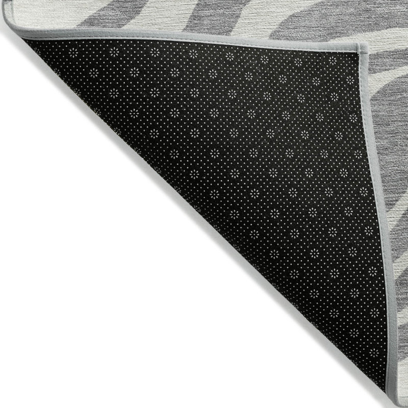 Tapis intérieur lavable 10 pi x 14 pi imprimé animal gris