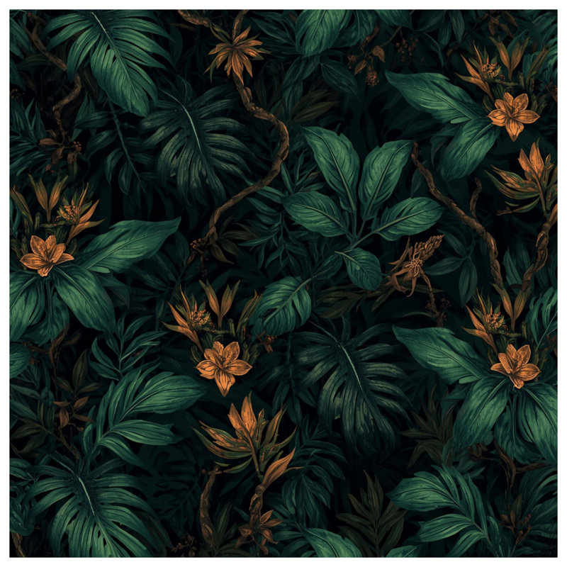 Coussins décoratifs à feuilles et fleurs tropicales, 14 X 14 pouces
