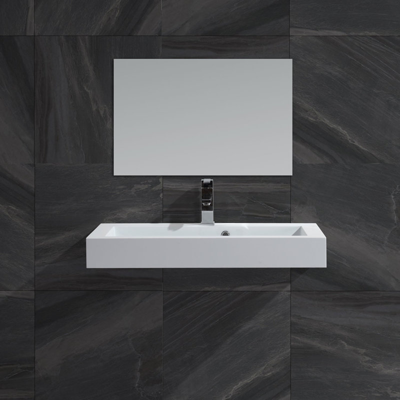 DAX 18.12'' Matte White Bathroom Sink
