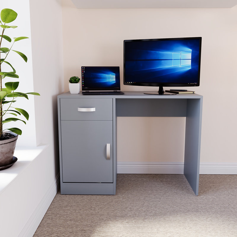 Muskoka Solid Wood Base Computer Desk, Grey