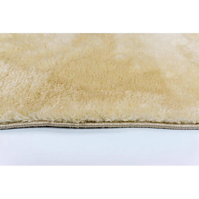 Tapis à poil long doux et antidérapant Kiam, Carré 5 pi 11 po