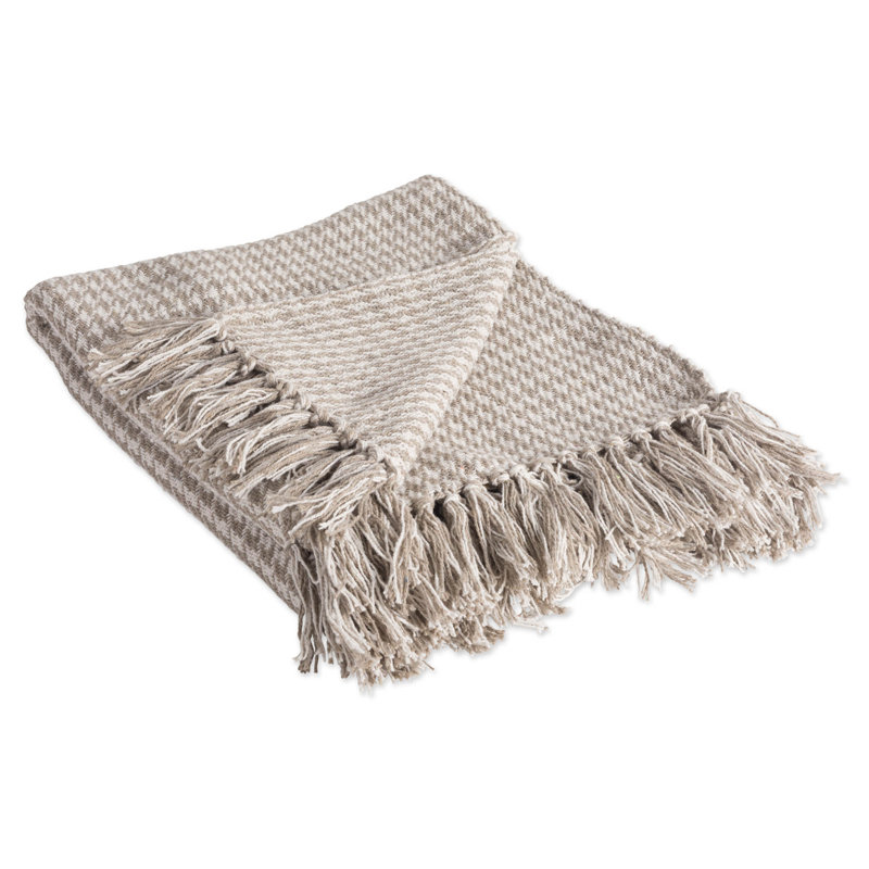Dll Hand Woven Throw Blanket, Stone