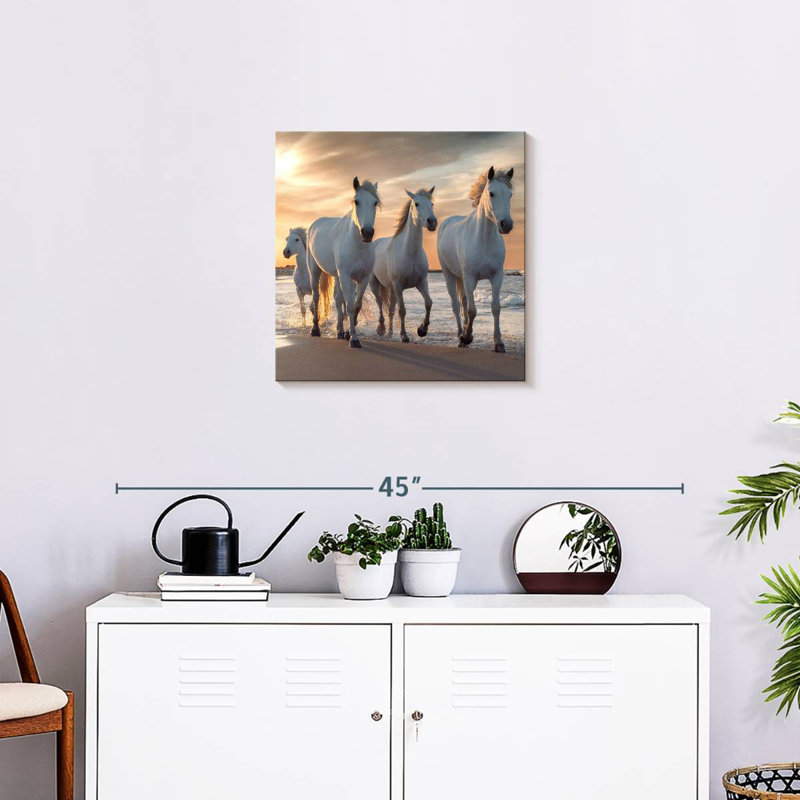 Brampt Shoreline White Horses, H 20 po x l 20 po