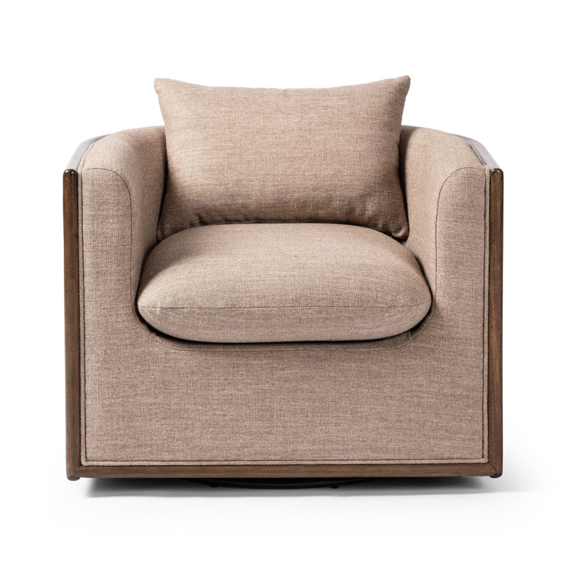 June Swivel Armchair, Alcala Fawn Polyester Blend