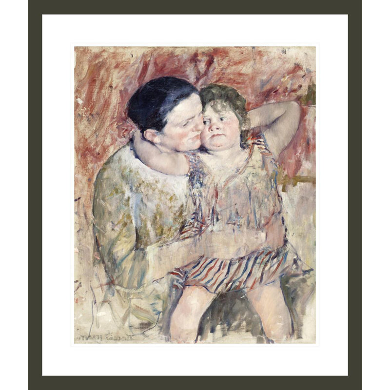«Woman and Child» par Mary Cassatt - Impression sur toile, H 27,41 po x l 23,5 po