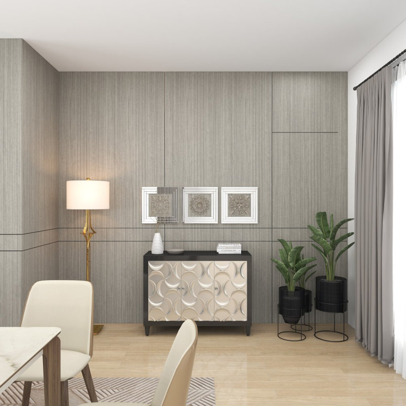 Décoration murale florale en métal argenté avec cadres de miroir superposés