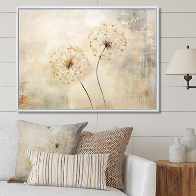 Dandelion Muted Tone - Dandelion Wall Art