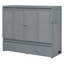 Lit escamotable double avec port USB et grand tiroir, gris-2002502549-2002502546