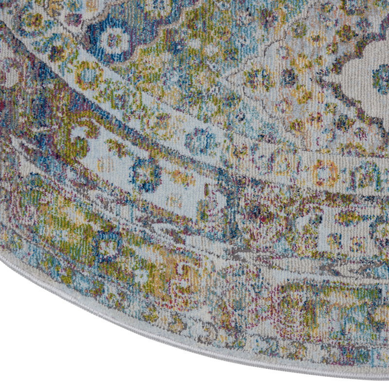 Goldrick Oriental Area Rug, Round 122cm