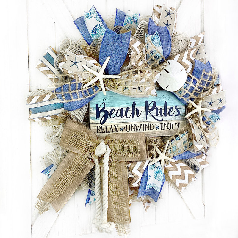 Couronne de plage en toile de jute