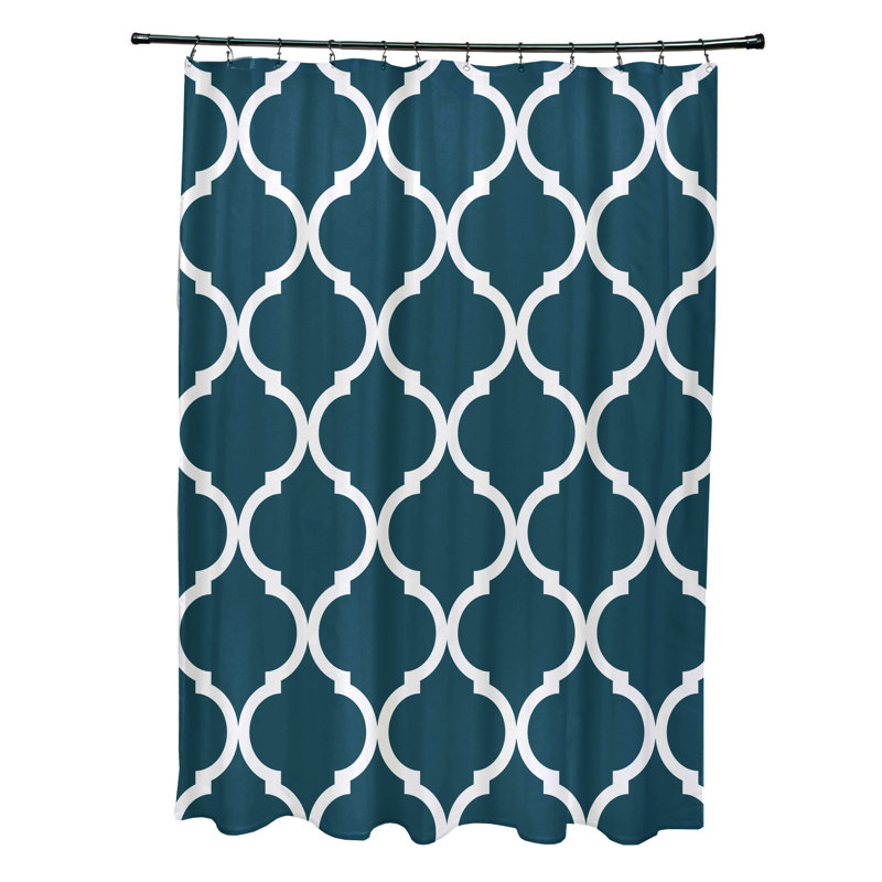 Floral Shower Curtain, Deep Sea