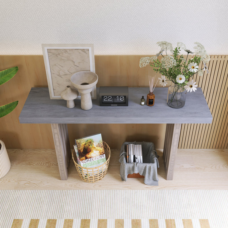 Console 59,00 "avec formes latérales distinctives, Brun