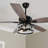 52'' 5-Blade Modern Caged Farmhouse Ceiling Fan Large Room Ceiling Fan with Light and Remote 