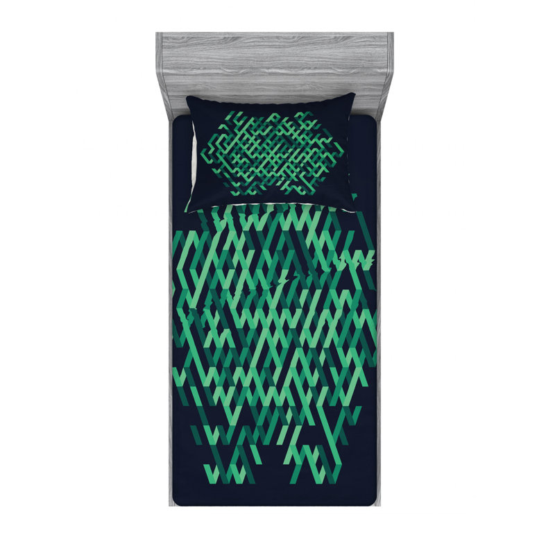 Microfiber Geometric Sheet Set