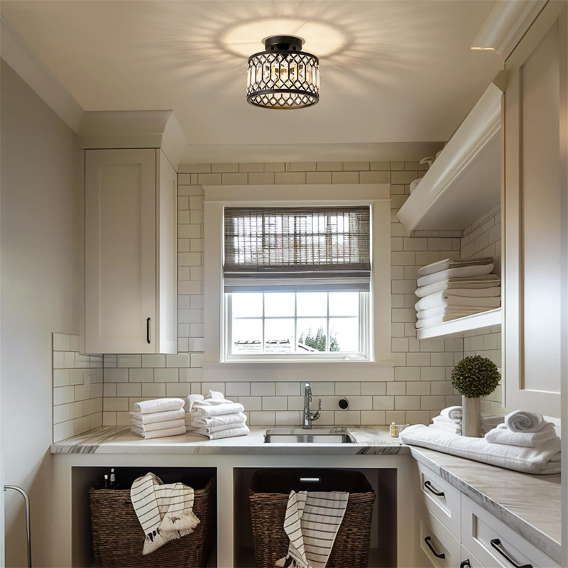 Crystal Semi Flush Mount