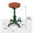 Javin Adjustable Height Counter Stool with Metal Frame-1602241403