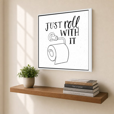 «Bathroom Puns V» par Becky Thorns - Impression sur toile