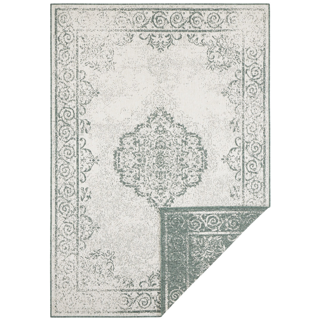 Cebu Flatweave Faded Green Rug