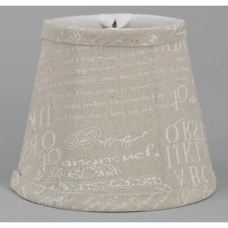 Abat-jour empire en coton beige ABC Candelabra