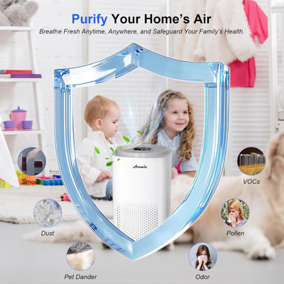 Purificateurs d'air pour chambre à coucher de grande pièce jusqu'à 1800 pieds carrés, purificateur d'air HEPA Avamia H14 pour animaux de compagnie avec capteur de qualité d'air laser et mode veille, filtre à air pour la poussière, la fumée, les poils d'animaux, l'odeur, le pollen